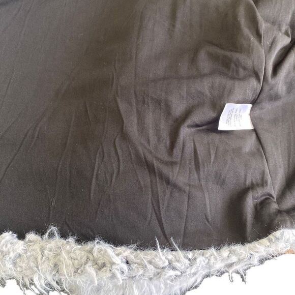 Lulus Womens Grant Grey Faux Fur Colarless Jacket medium - Picture 8 of 14